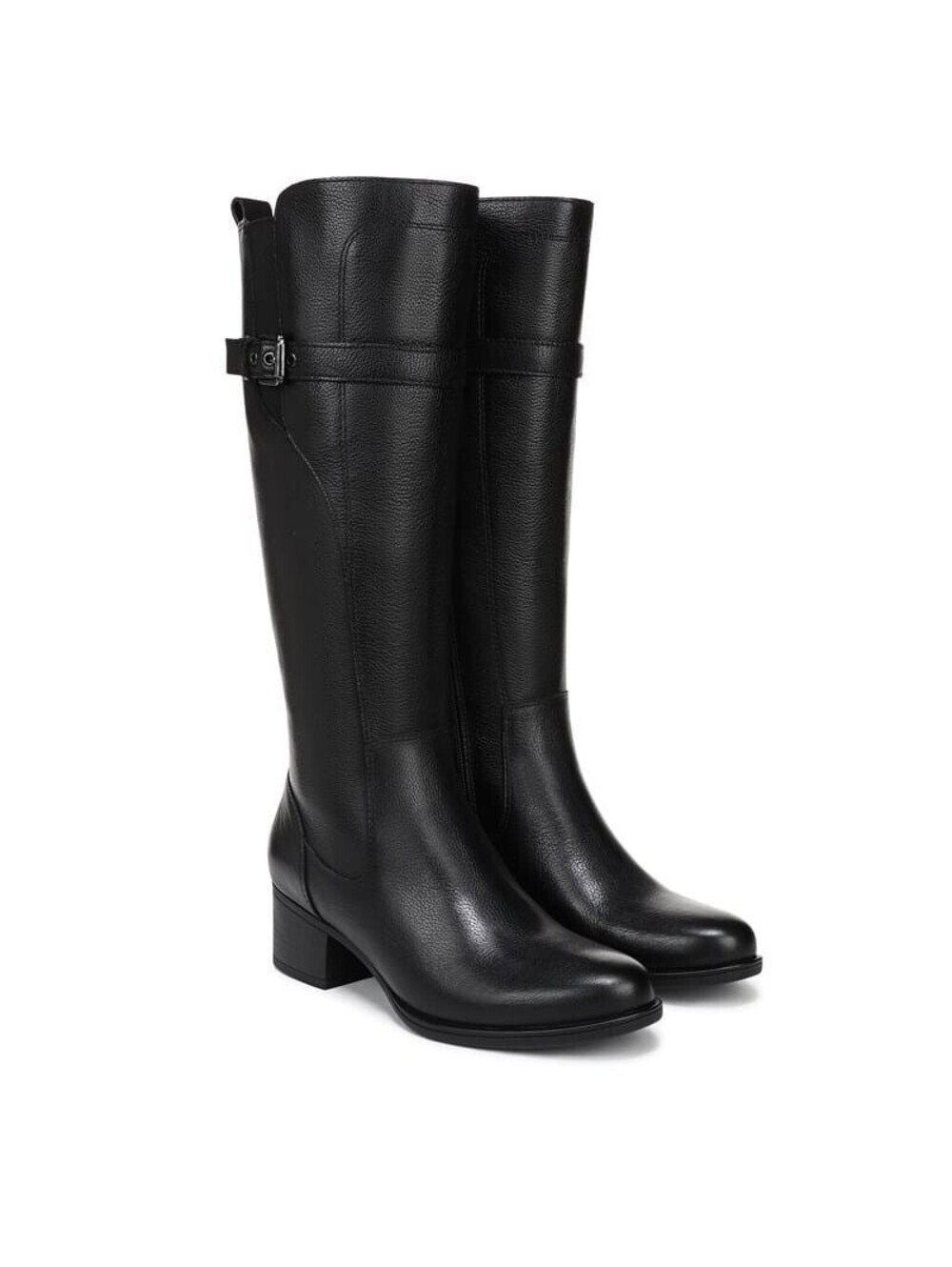 269$ Naturalizer Kenna Knee Wide Calf High Boots Women's Size 5 US Black